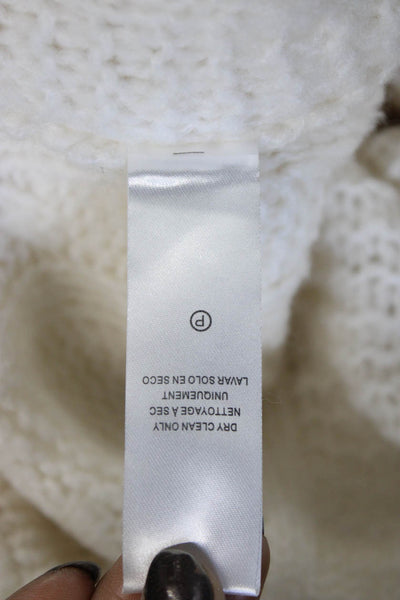 Splendid Women Pullover Sweater Ivory Crew Neck Long Sleeve Size XS