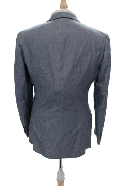 Bonobos Mens Blue Solid 100% Cotton Blazer Size 40