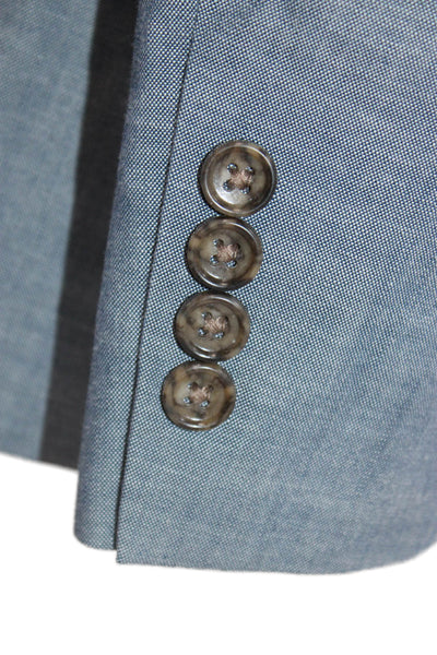 Bonobos Mens Blue Solid 100% Cotton Blazer Size 40