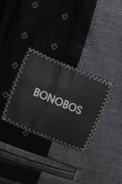 Bonobos Mens Blue Solid 100% Cotton Blazer Size 40