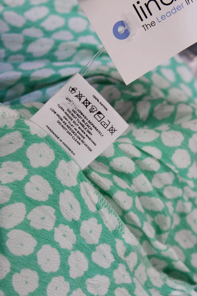 Faithfull The Brand Womens Green Floral Sundress Square Neck Sleeveless Size 4