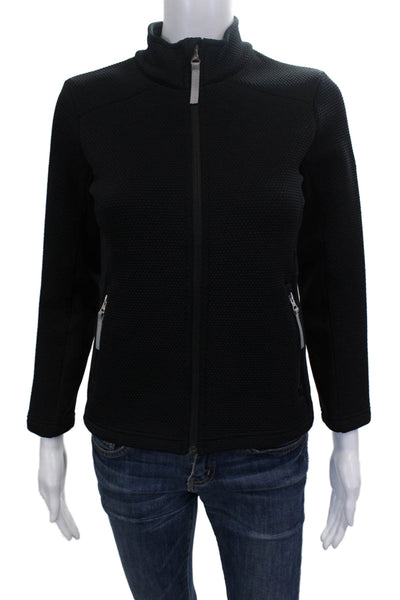 Spyder Womens Basic Jacket Black Zip Long Sleeve Size M
