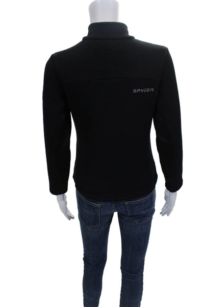 Spyder Womens Basic Jacket Black Zip Long Sleeve Size M
