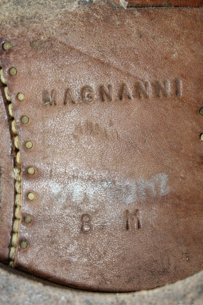 Magnanni Mens Leather Lace Up Dress Shoe Oxfords Brown Size 8 Medium