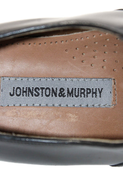 Johnston & Murphy Mens Patent Leather Dress Shoe Oxfords Black Size 9.5 D