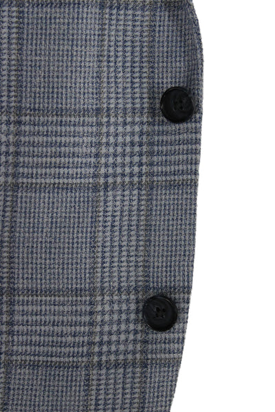 Peter Elliot Mens Blazer Blue Plaid Wool Linen Cotton Button Size 42