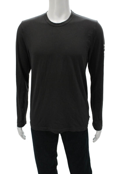 Standard James Perse Mens T-Shirt Long Sleeve Gray Graphic Aspen Size 1XT