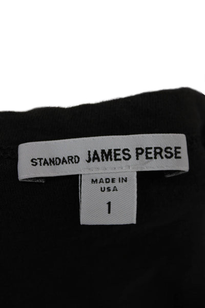 Standard James Perse Mens T-Shirt Long Sleeve Gray Graphic Aspen Size 1XT