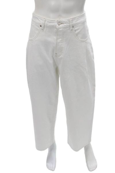 Scotch & Soda Mens White Wide-Leg Jeans Size 31