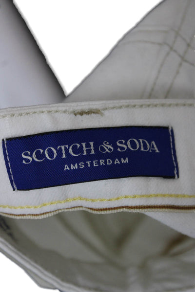Scotch & Soda Mens White Wide-Leg Jeans Size 31
