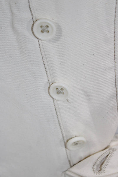 Standard James Perse Mens Ivory Chino Pants 25in Inseam Button Size 30