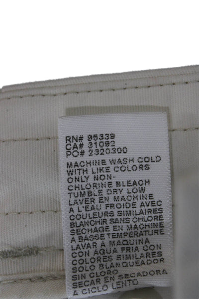 Standard James Perse Mens Ivory Chino Pants 25in Inseam Button Size 30