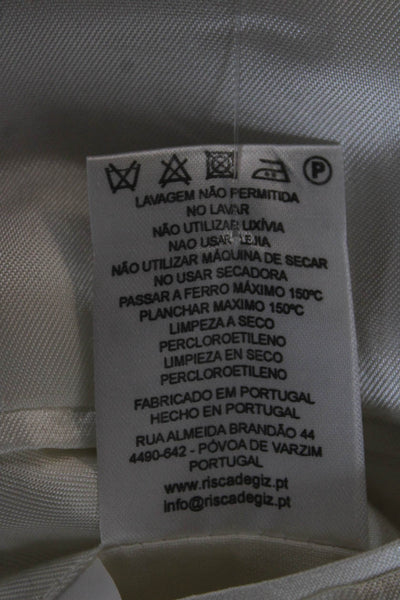 Peter Elliot Women Basic Jacket Beige 100% Cotton Button Long Sleeve Size 18
