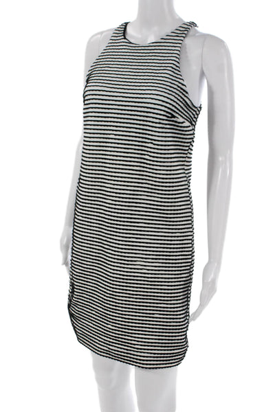 Nicole Miller Women Multicolor Striped Sleeveless Shift Dress Knee Length Size S