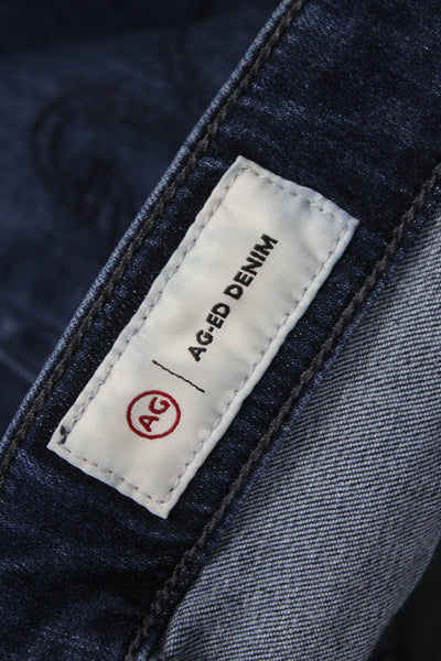 AG Adriano Goldschmied Womens Straight Jeans Blue High Rise Cotton Size 27