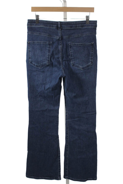 Pilcro Anthropologie Women Petite Bootcut Blue High Rise Jeans Size 30P