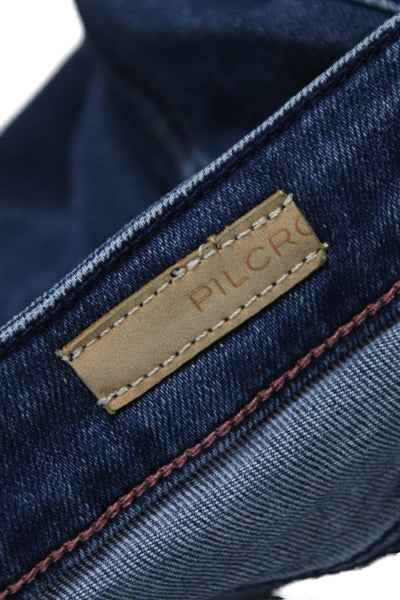 Pilcro Anthropologie Women Petite Bootcut Blue High Rise Jeans Size 30P