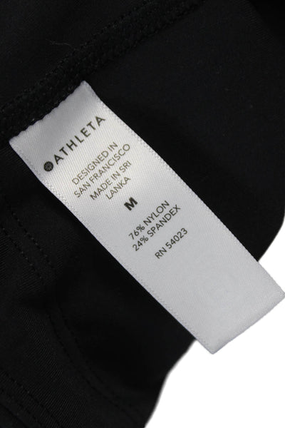 Athleta Womens Biker Shorts Black Nylon Solid Fall Size M