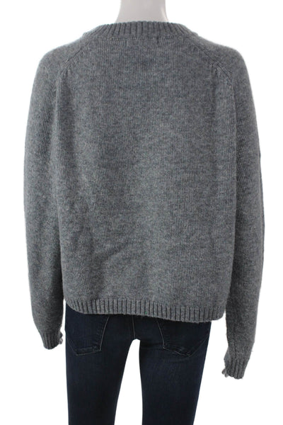 Sanctuary Women Gray Crew Neck Pullover Sweater Long Sleeve Size M