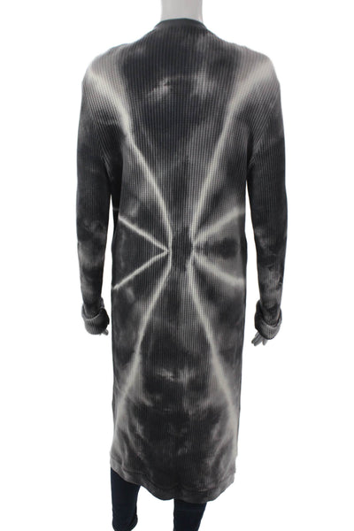 Red Haute Women Multicolor Geometric Tie-Dye V-Neck Long Sleeve Cardigan Size L