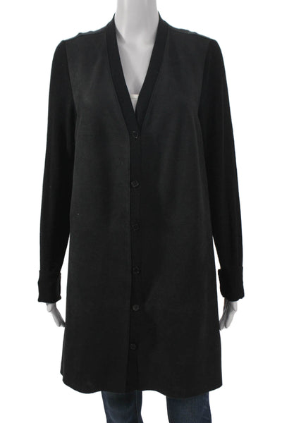 Bailey 44 Womens Cardigan Black Rayon V-Neck Long Sleeve Size L