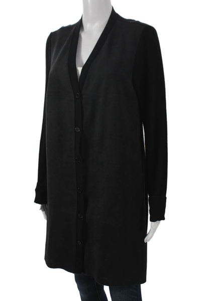 Bailey 44 Womens Cardigan Black Rayon V-Neck Long Sleeve Size L