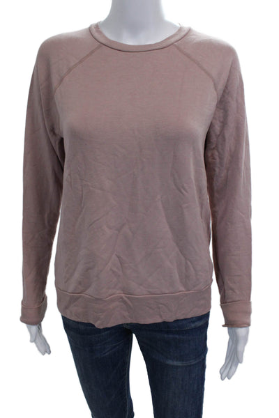 Beyond Yoga Womens Pullover Sweatshirt Pink Long Sleeve Crew Neck Size XS