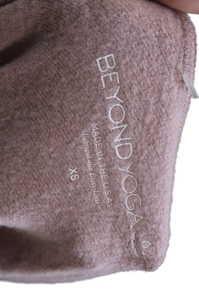 Beyond Yoga Womens Pullover Sweatshirt Pink Long Sleeve Crew Neck Size XS