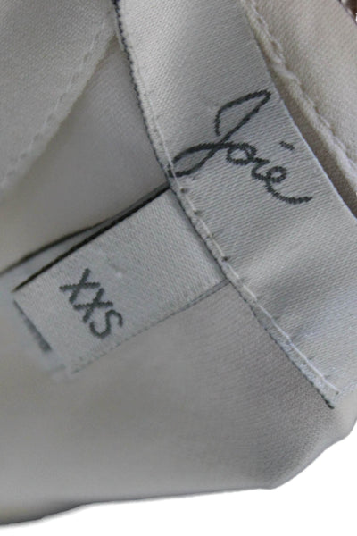 Joie Women Ivory Sleeveless Basic Silk Blouse Size 2XS