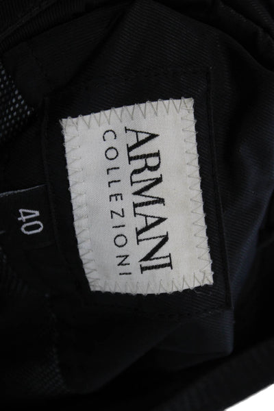 Armani Collezioni Mens Rain Coat Black Polyester Buckle Size 40