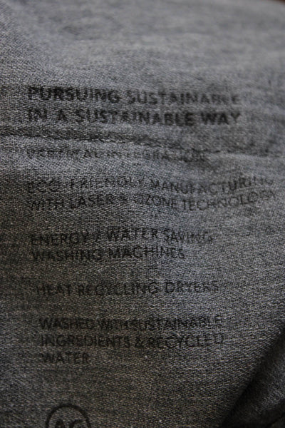 AG Adriano Goldschmied Mens Straight Jeans Black Button Cotton Blend Size 32