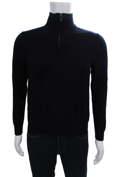 The Men's Store at Bloomingdale's Mens Pullover Blue Merino Wool Size M
