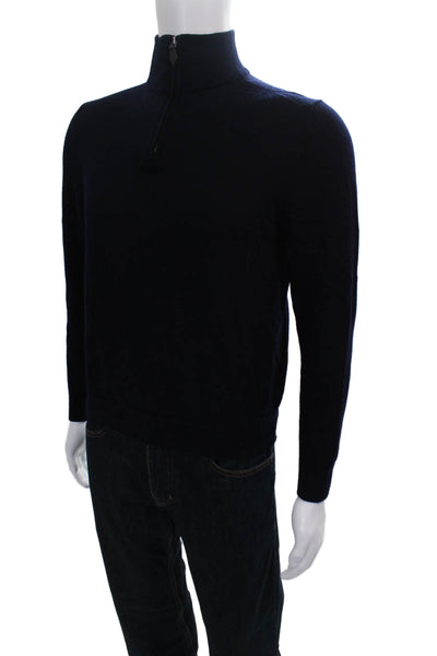 The Men's Store at Bloomingdale's Mens Pullover Blue Merino Wool Size M