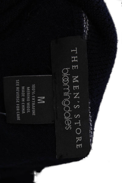 The Men's Store at Bloomingdale's Mens Pullover Blue Merino Wool Size M