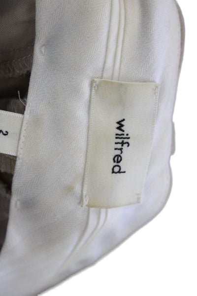 Wilfred Women Dress Pants Beige Zip Inseam 28 Size 2