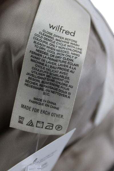 Wilfred Women Dress Pants Beige Zip Inseam 28 Size 2