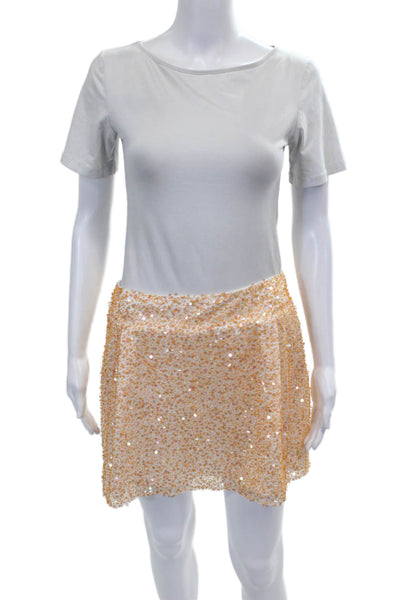 VIE By Victoria Royal Womens White Mini Skirt Polyester Zip Size 4