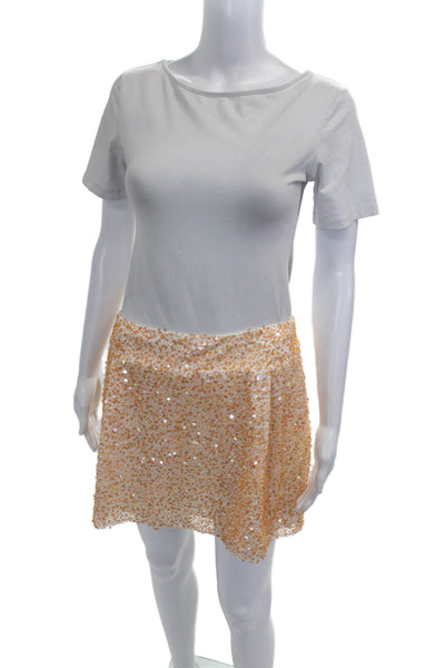 VIE By Victoria Royal Womens White Mini Skirt Polyester Zip Size 4