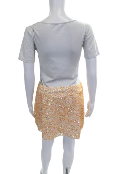 VIE By Victoria Royal Womens White Mini Skirt Polyester Zip Size 4