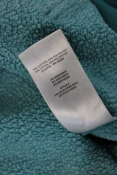 TNA Womens Full Zip Hoodie Green Long Sleeve Cotton Polyester Size S