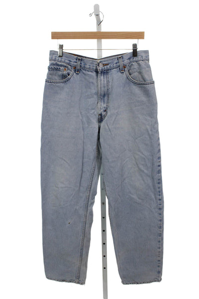 Levis Mens Tapered Jeans Blue Cotton Inseam 32 Size 36