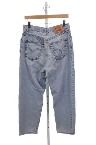 Levis Mens Tapered Jeans Blue Cotton Inseam 32 Size 36