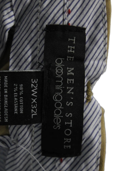Bloomingdales The Mens Store Mens Beige Chino Pants Size 32