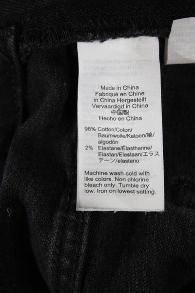 Madewell Women Overall Black Square Neck Buckle Cotton Sleeveless Size M