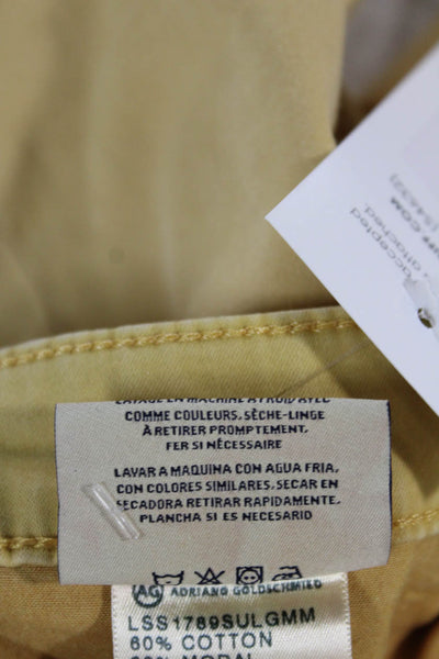 AG Adriano Goldschmied Womens Skinny Jeans Yellow High Rise Petite Size 29