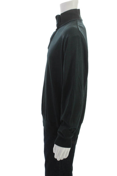 Polo Golf Ralph Lauren Mens Black Pullover Sweater Mock Neck Cotton Size L