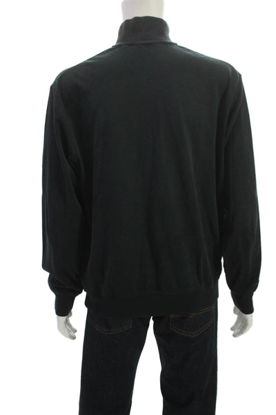 Polo Golf Ralph Lauren Mens Black Pullover Sweater Mock Neck Cotton Size L