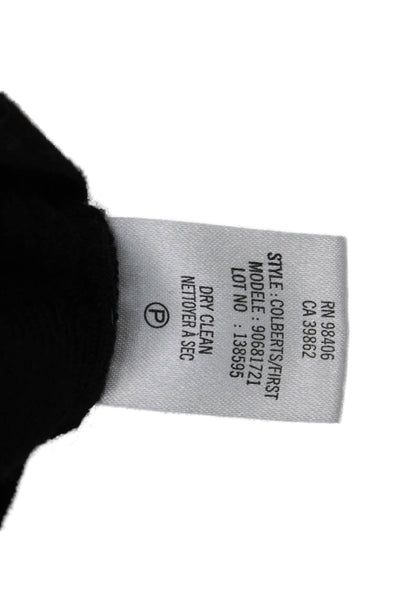 Theory Womens Black Merino Wool V Neck Pullover Long Sleeve Size XL