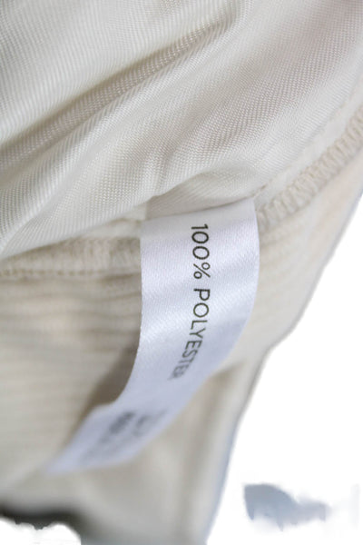 Tuckernuck Womens Cropped Pants Ivory Polyester Zip Inseam 28 Size 12