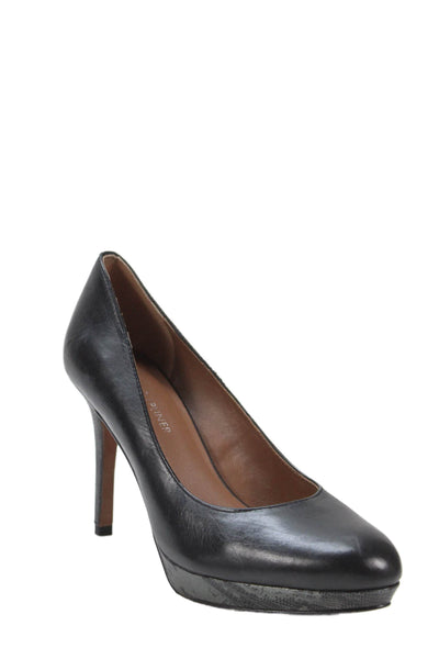 Donald J Pliner Womens Leather Embellished Platform Pumps Shoes Black Size 7.5M